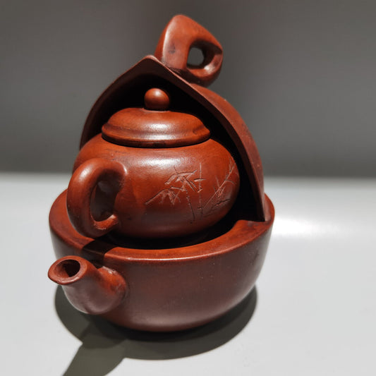 Chinese Yixing Zisha Clay Handmade Exquisite Teapot 品名：壶中壶 低款：顾景舟