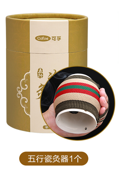 Multifunctional Moxibustion Pot Ceramic Guasha Cup Moxa Pot Wormwood Tool 艾灸艾条艾草