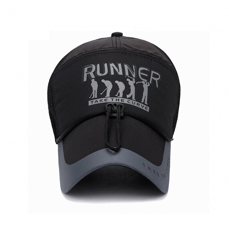 Men Printed Baseball Cap Wind-proof Hat Fishing Hat Neutral Long-brimmed Sun Hat