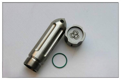 Titanium Alloy Rocket Shape Pill Case Holder Container Keychain Necklace Pendant