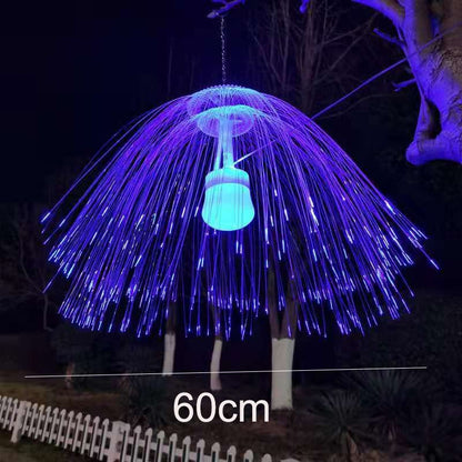 1 Piece Jellyfish String Light Colorful Fiber Optic Waterproof Garden Decor Lamp