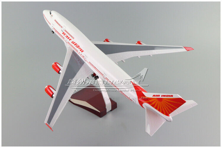 1:150 47CM AIR INDIA BOEING 747-400 Passenger Airplane Landing Gear Resin Model