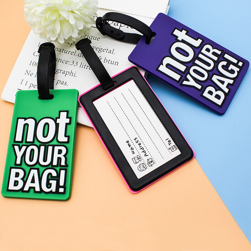 Luggage Tags PVC Hang Tag Baggage Labels Name Address Suitcase Travel Holiday
