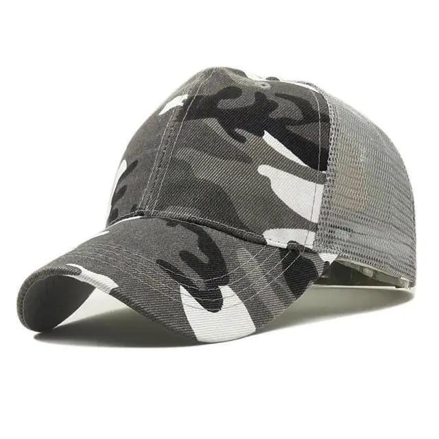Camuflaje Gorras de Hombre Mujer Snapback Moda Gorra Con Malla Cups