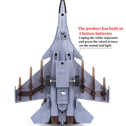 1:100 Aviation Aircraft Model F-22 Alloy Fighter Aircraft Sound Light Military