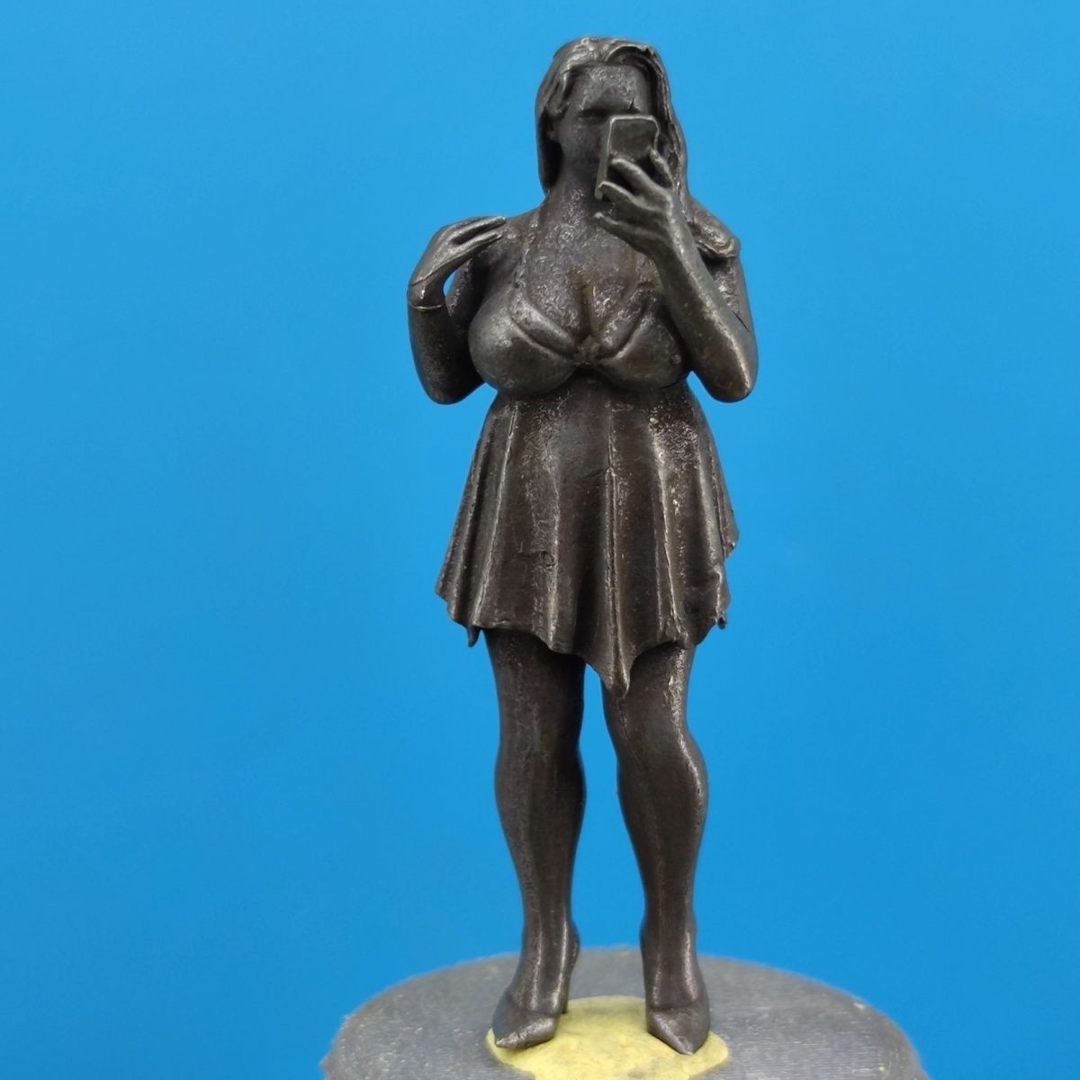 57Mm Black Brass Sexy Sleepwear Selfie Beauty Plump Girl Statue Beauty Model Art
