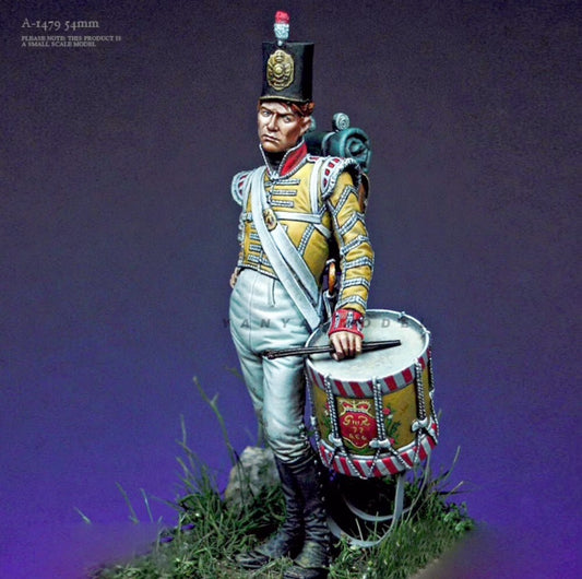1/32 resin figure model kit Napoleon era drummer Unassembled Unpainted