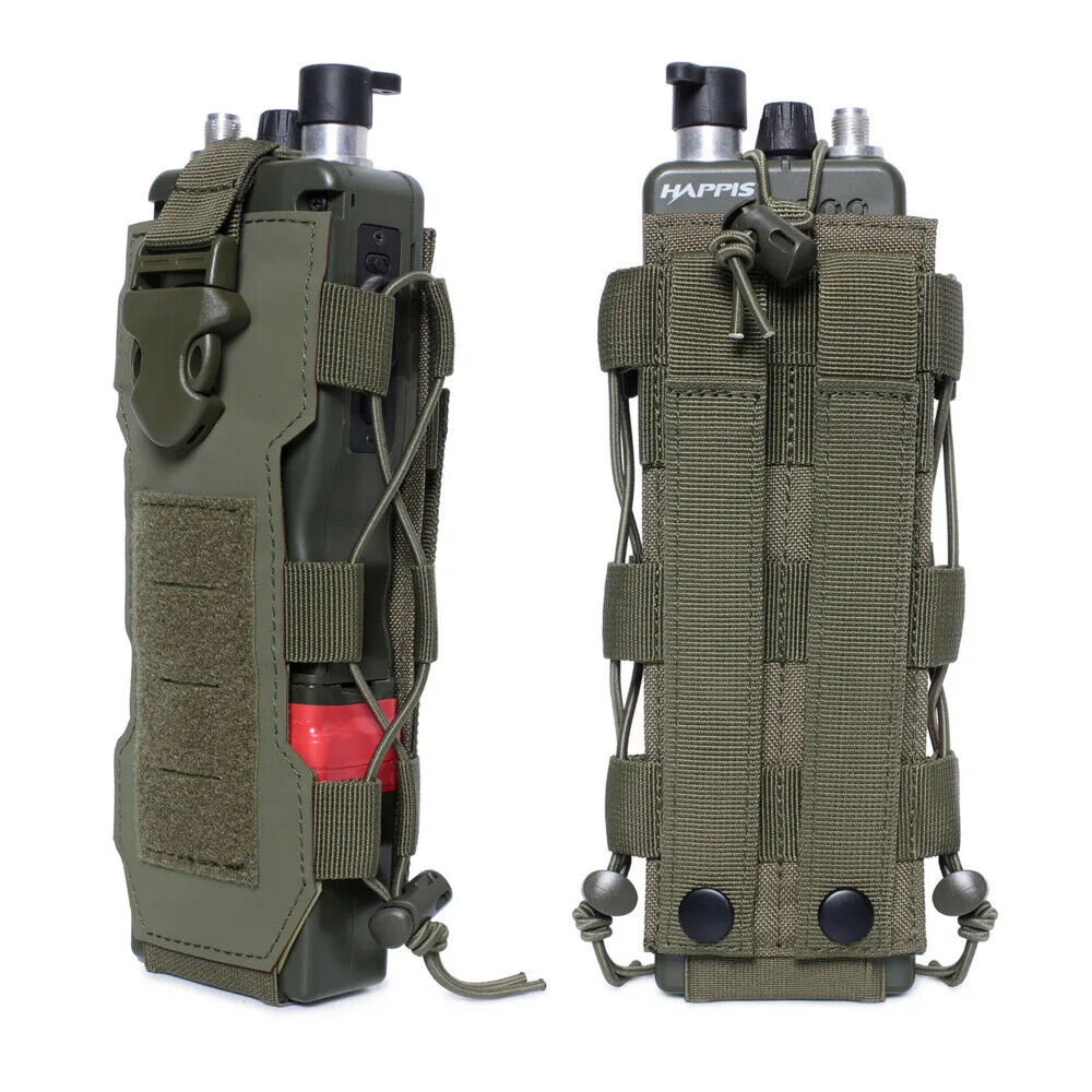Tactical Radio Pouch Water Bag Walkie Talkie Holder Pocket Quick Release Pouch