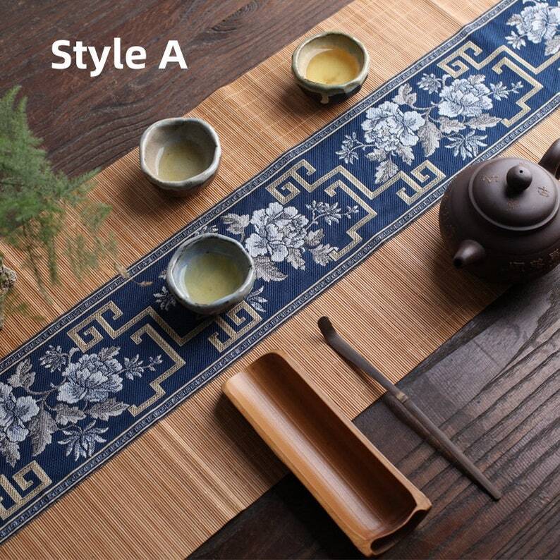 Bamboo Linen Tea Table Mats|Tea Cloth|Tea Runner|Tea Accessories