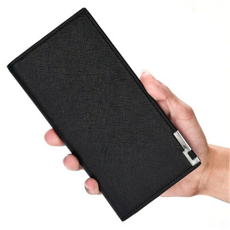 Card&ID Cash Clamps PU Leather Men's Wallet Money Clip Billfold Male Purse Bag