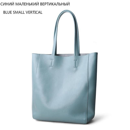 Genuine Leather Bag Big Tote Cowhide Handbag Shoulder Purse 32*11*40/28*10*34 CM