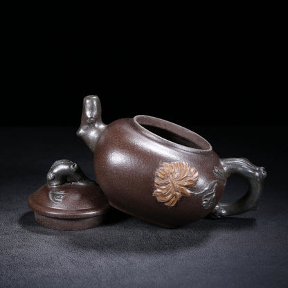 Chinese Yixing Zisha Clay Handmade Exquisite Teapot（南瓜 底款：蒋蓉）