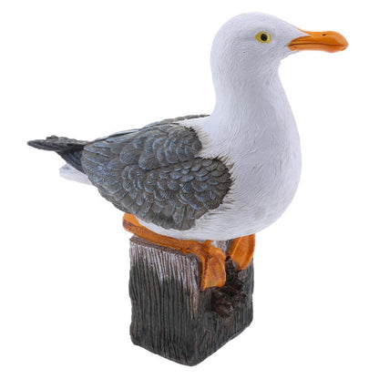 Seagull Statue Outdoor Sculpture Bathroom Nautical Themed Room Ornament Gift