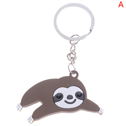 DIY PVC Sloth Keychain Key Rings Holder Key Chain Gift Jewelry Bag Phone Decor!