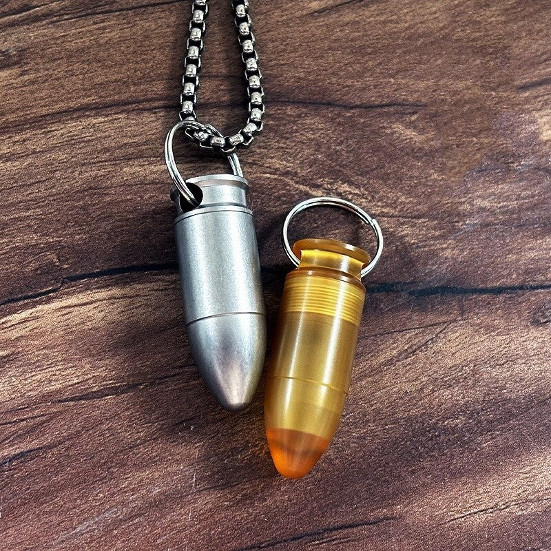 PEI Titanium Waterproof Pill Holder Case Organizer Container Keychain EDC Gift