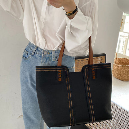 2pcs Women Soft Pebbled PU Leather Tote Bag Shoulder Handbag Crossbody Purse Set