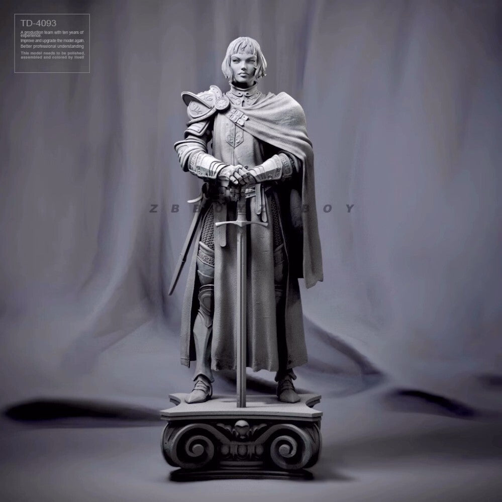 1:24 75mm resin figure model Fantastic Knight Joan of Arc Unassembled Unpainted