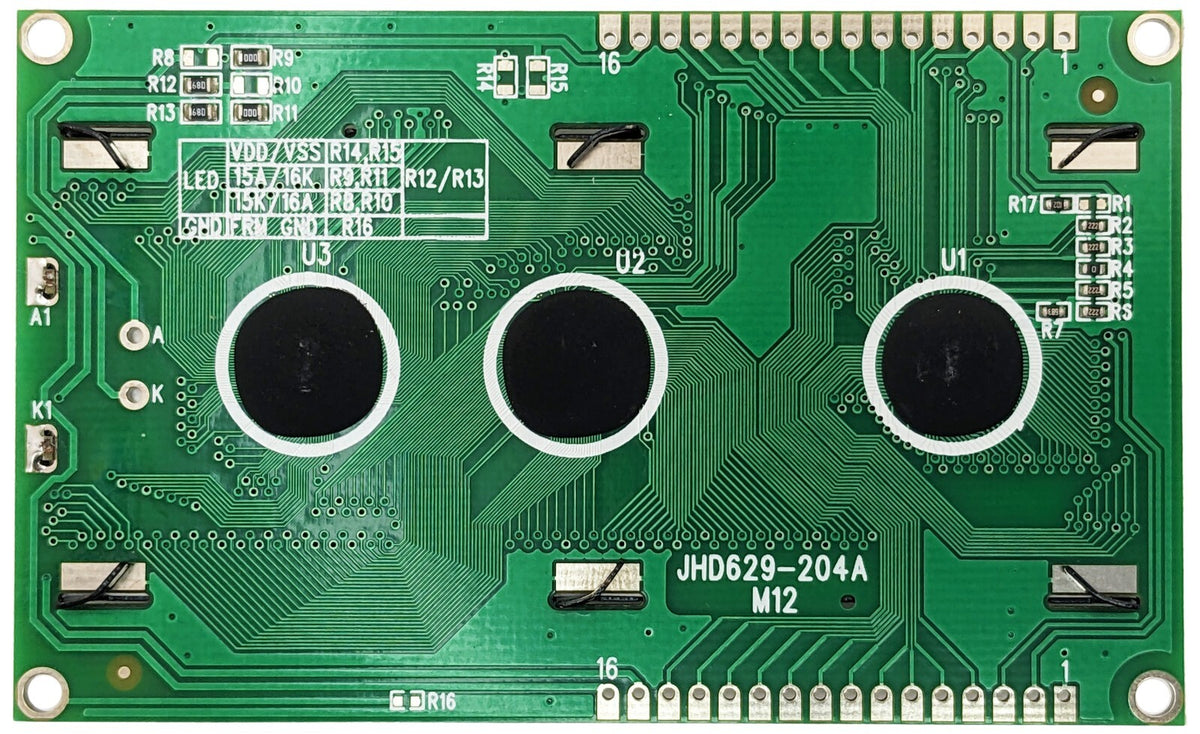 20x4 Dot Matrix Backlit LCD Module w/ Driver+Controller 98x60x9.5mm JHD629-204A