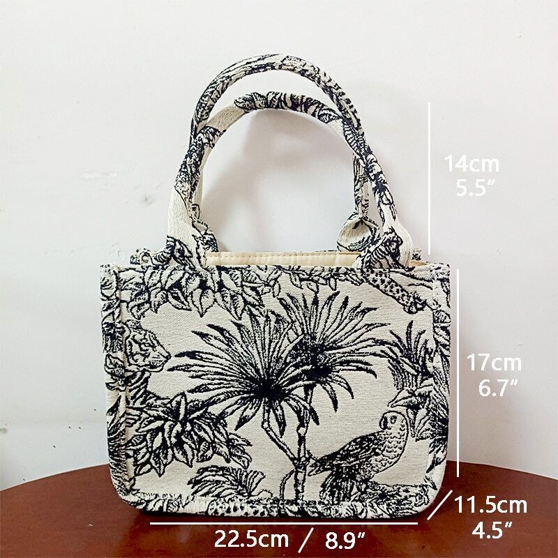 Tote Bag Women Handbag Travel Shoulder Bag Embroidery Shopping Bag