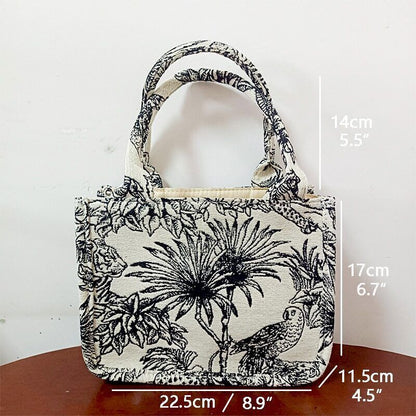 Tote Bag Women Handbag Travel Shoulder Bag Embroidery Shopping Bag