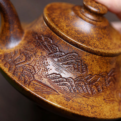Yixing Zisha Teapot 230cc Teapot Household Kung Fu Tea Set For Puer Tea Keel Pot