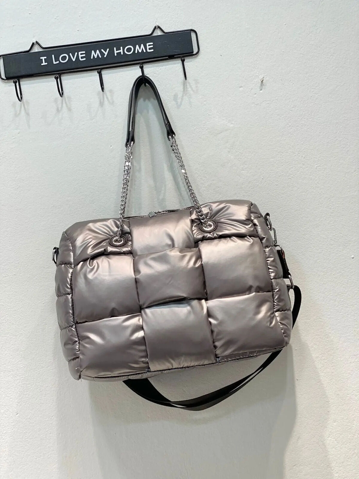 Handbags Quilted Women Shoulder Bags Down Crossbody Bag Winter Purse