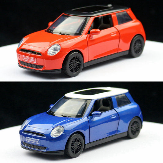 1:34 Diecast BMW Mini Cooper S Metal Car Model Toy Pull Back Door Open Gift