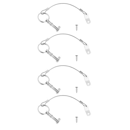 Marine Stainless Steel Quick Release Pin w/Toggle Spring for Boat Tops 4PACK