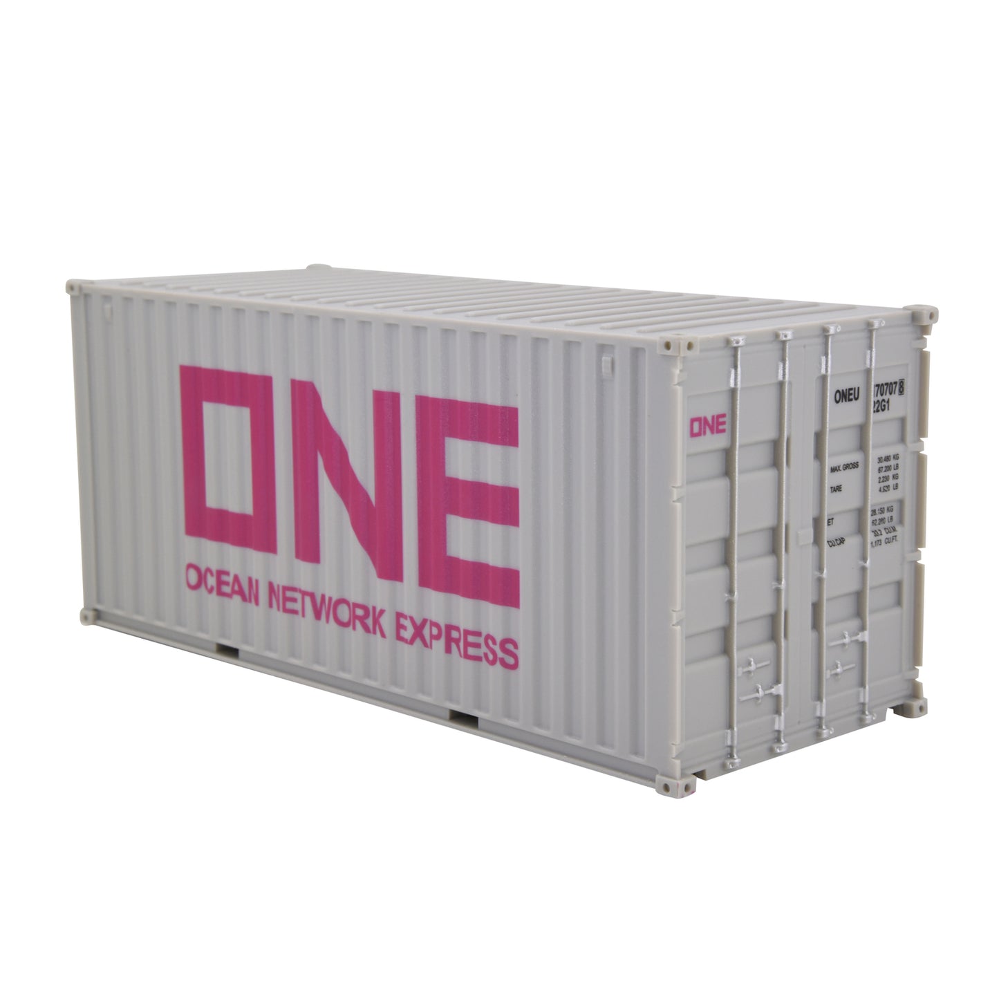 1:35 ONE Gray 20GP Shipping Container Model Plastic Office Home Decorate Toy