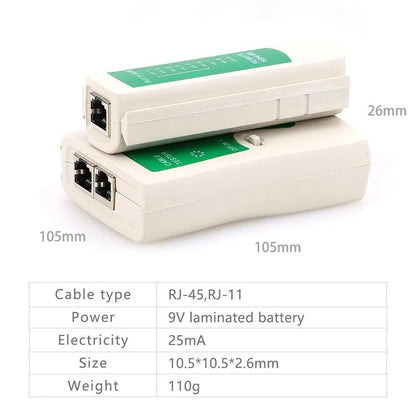 RJ45 Ethernet Cable Tester for Cat5 Cat6 8P 6P LAN Cable RJ11 Telephone Cable