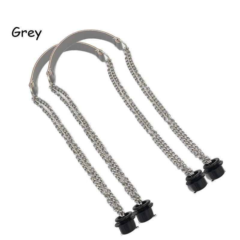 Synthetic Leather Chain Handle Silver Aluminum Handle Bag Handbag Accessories