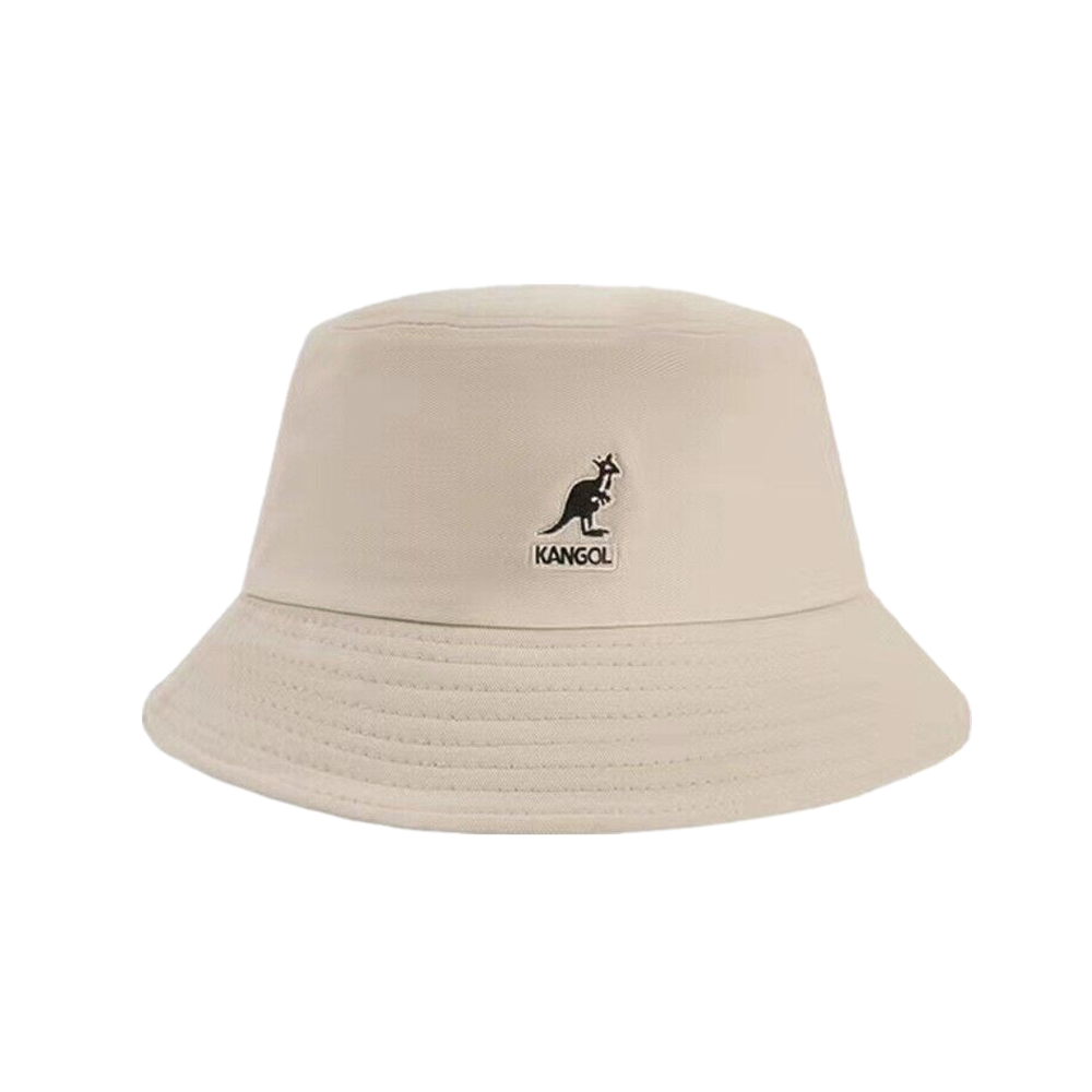 New Casual Kangol Washed Bucket Hat Men Women Cotton Flat Top Hats Headwear