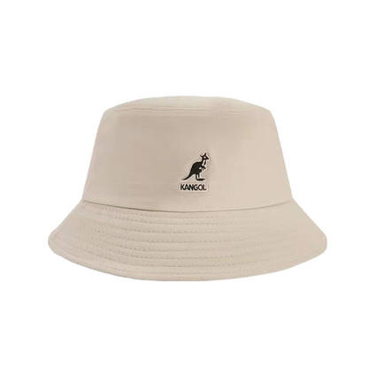 New Casual Kangol Washed Bucket Hat Men Women Cotton Flat Top Hats Headwear