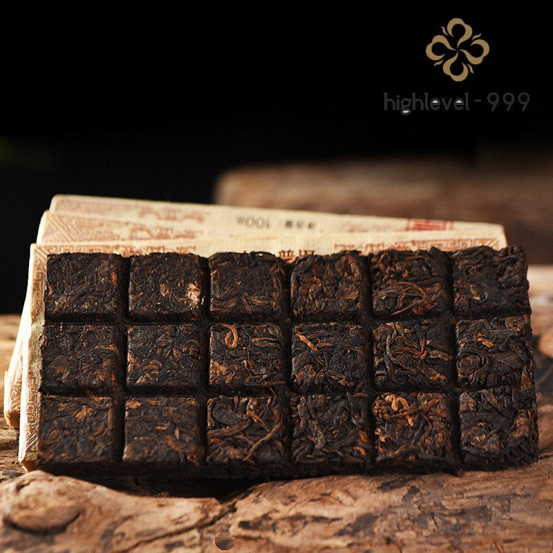 100g Ripe Pu'er Tea Brick Yunnan Xigui Compressed Aged Brick Dried Leaf Tea
