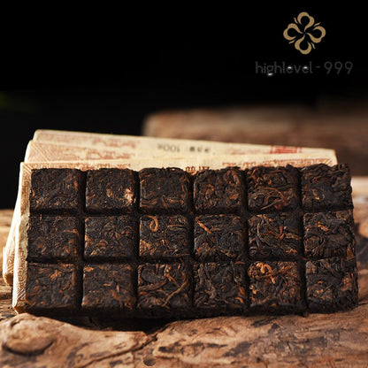 100g Ripe Pu'er Tea Brick Yunnan Xigui Compressed Aged Brick Dried Leaf Tea