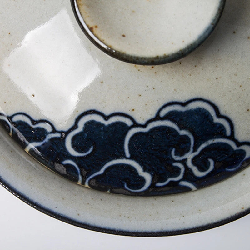 Hand Painted Cloud Gaiwan For Tea Pottery Tureen Lid Teaware Mugs Bowls Chawan