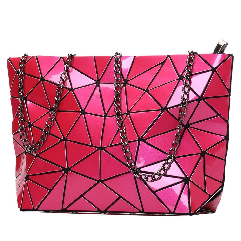 Chain Shoulder Bag Fashion Geometric Messenger Bag Crossbody Clutch 28*7.5*18CM