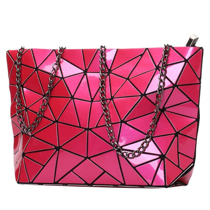 Chain Shoulder Bag Fashion Geometric Messenger Bag Crossbody Clutch 28*7.5*18CM