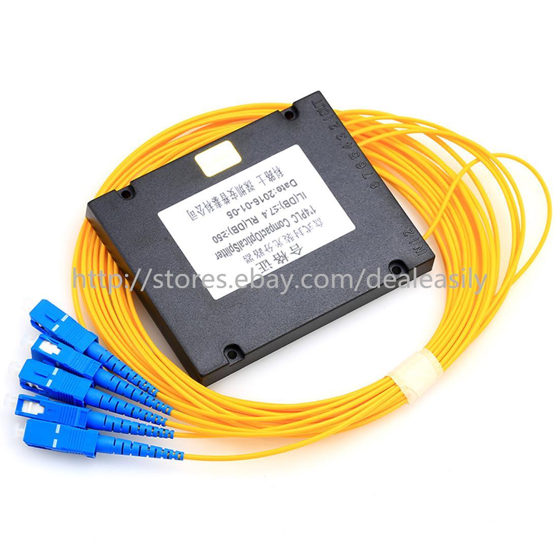 1*4 PLC Fiber Optical Splitter SC Connector Fiber Optic Branching Device Tool