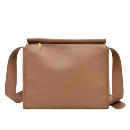 Leather Shoulder Bag Simple Solid Color Crossbody Bag Handbags Purse 30*22*10 CM
