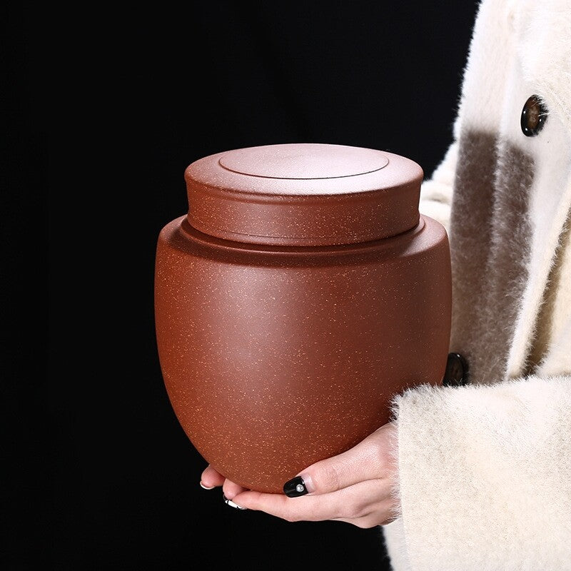 Handmade Tea Canister Sealed Lid True Yixing Zisha Clay Caddy For Loose Tea New