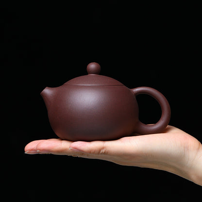 Chinese Tea Pot Yixing Zisha Purple Clay Xishi Pot Ball Shaped Infuser Holes New