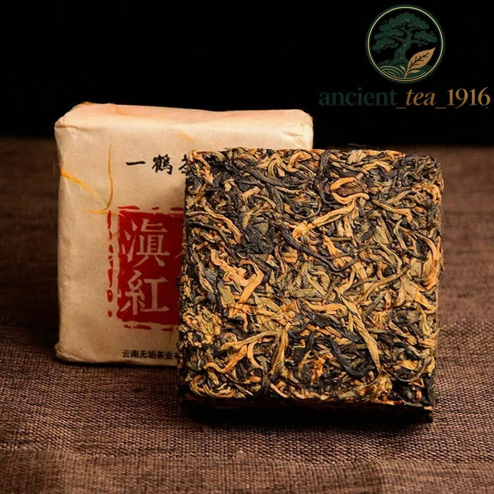 500g 400 Years Ancient Tree Golden Buds Dian Hong Yunnan Black Tea Brick Red Tea