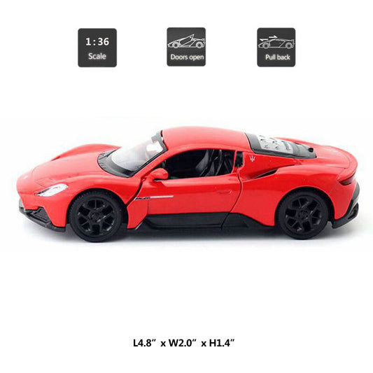 1/36 Maserati MC20 Model Car Metal Diecast Toy Cars Boys Toys for Kids Gifts Red