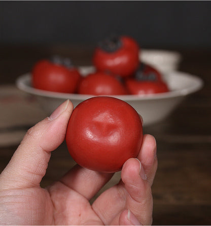 One Persimmon Tea Pet Real Yixing Zisha Creative Tea Play House Decoration Gift