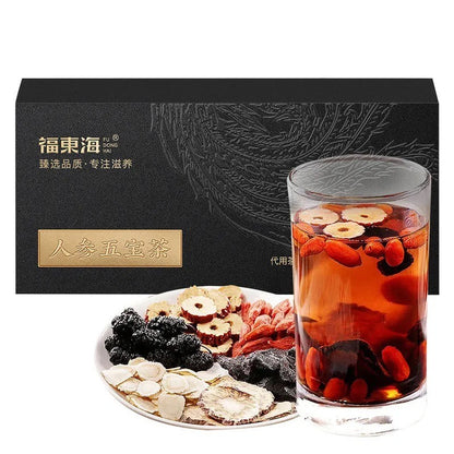 Chinese Ginseng Wu Bao Tea Men's Tea Husband Tea 250g (25g/bag,Total 10 Bags)