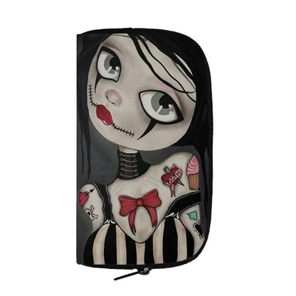 Cartoon Gothic Wallets Cute Purse Clutch Bag Phone Holder Ladies Coin Bags Long