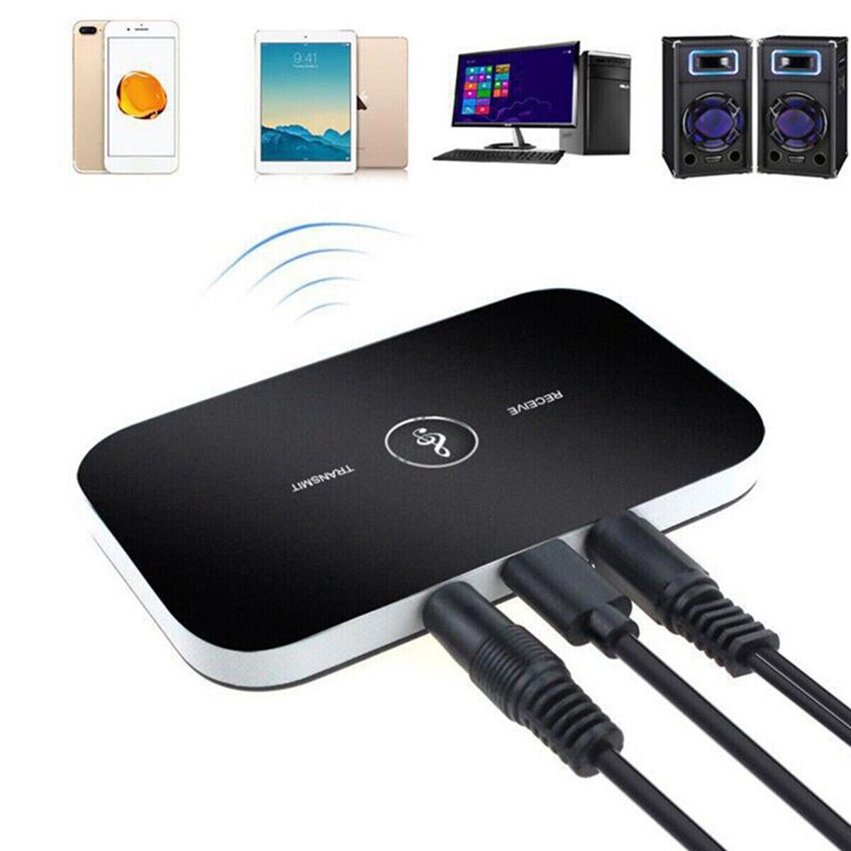 2 Transmisor y receptor Bluetooth kit de adaptador de audio estéreo inalámbrico