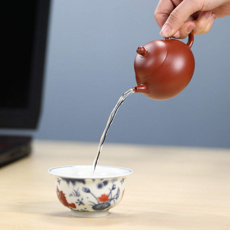 Full Handmade Tea Pot Real Yixing Zisha Zhu Clay Pot 120ml Ceramic Tea Cup New