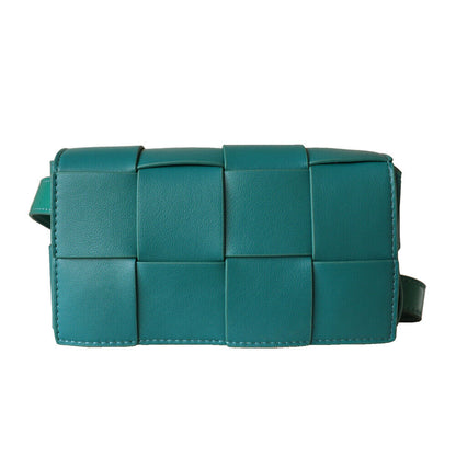 Mini Woven Real Leather Belt Bag Crossbody Sling Fanny Waist Pack Chain Clutch